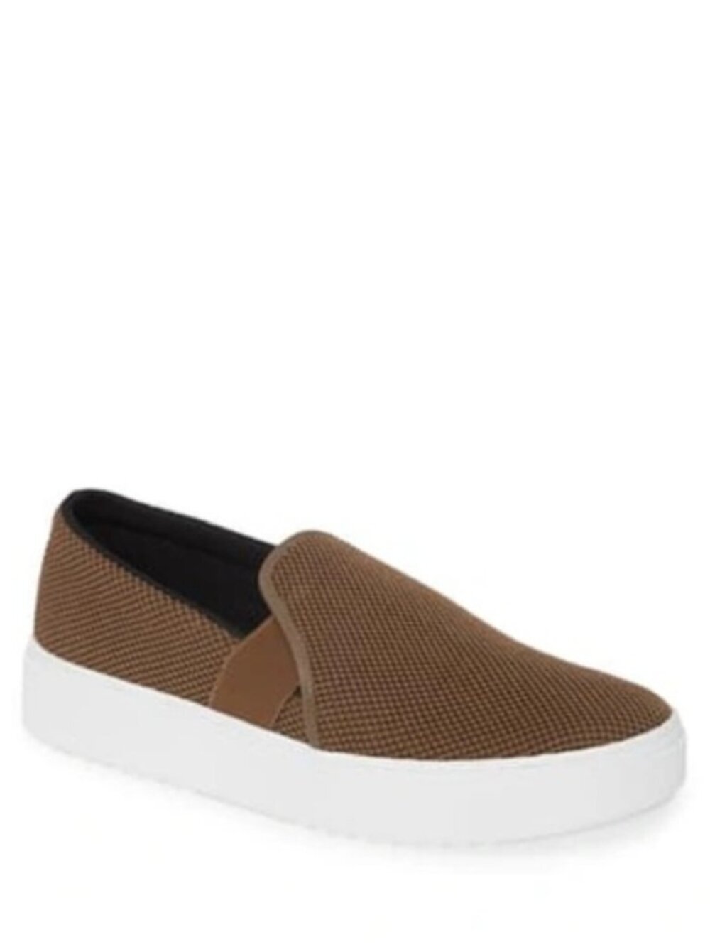 EILEEN FISHER Women’s Brown White Slip-On Sneakers Classic Woven Desig Size 9
